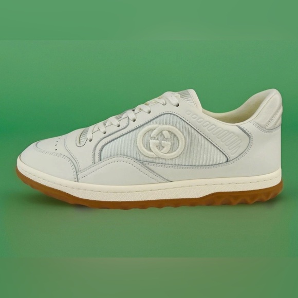 Gucci MAC80 Women's White Leather GG Double G Logo Ace Sneakers Size EU 41 - Picture 1 of 12